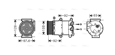 Compressor, air conditioning (VOK184)