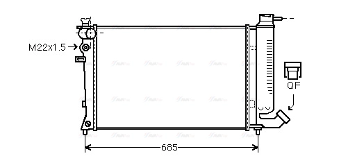 Radiator, engine cooling (CNA2135)
