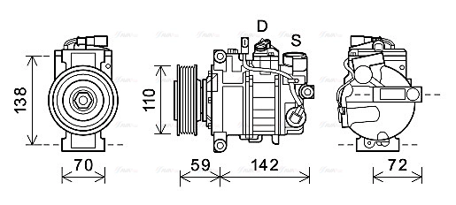 Compressor, air conditioning (AIAK396)