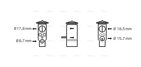 Expansion Valve, air conditioning (MC1005)