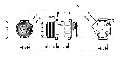 Compressor, air conditioning (SCAK016)
