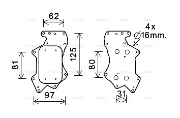 Oil Cooler, engine oil (AI3403)