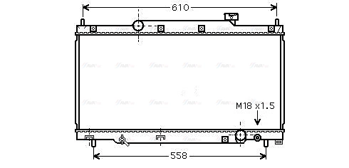 Radiator, engine cooling (HD2164)