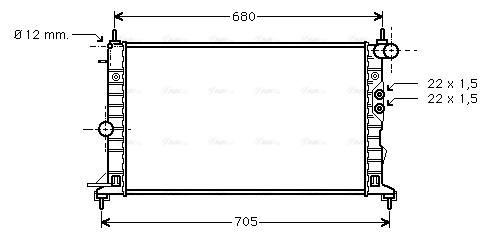 Radiator, engine cooling (OLA2244)