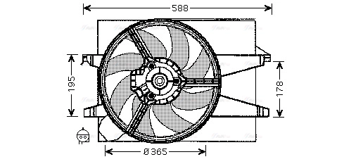 Fan, engine cooling (FD7542)