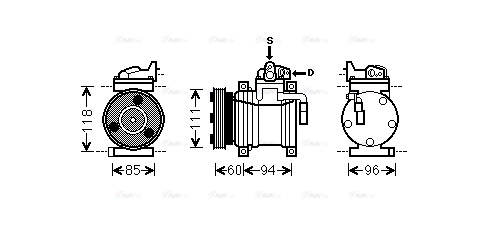Compressor, air conditioning (HYK217)