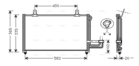 Condenser, air conditioning (KA5013)