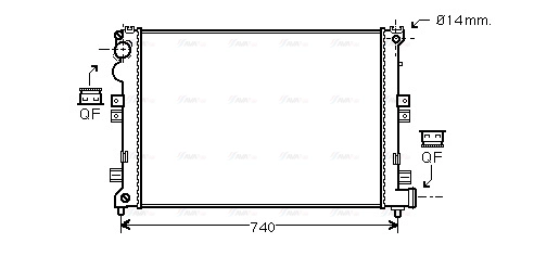 Radiator, engine cooling (CNA2208)