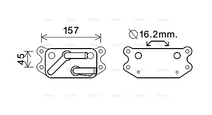 Oil Cooler, engine oil (VO3159)