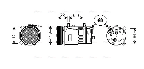 Compressor, air conditioning (AIAK001)