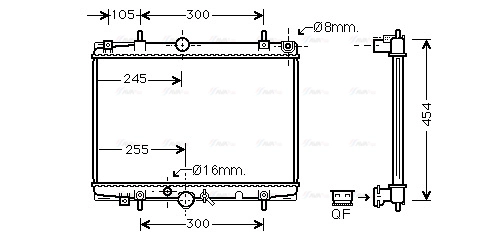 Radiator, engine cooling (PEA2213)