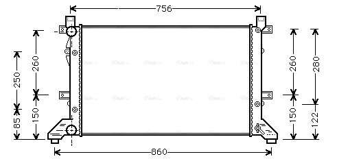 Radiator, engine cooling (VNA2155)