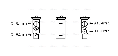 Expansion Valve, air conditioning (HD1273)