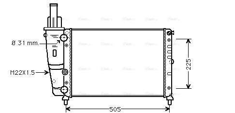 Radiator, engine cooling (FTA2138)