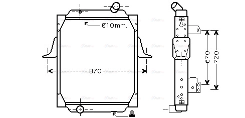 Radiator, engine cooling (RE2059)