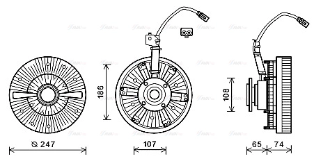 Clutch, radiator fan (MNC070)