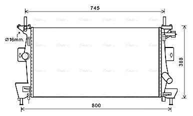 Radiator, engine cooling (FD2475)