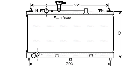 Radiator, engine cooling (MZ2224)