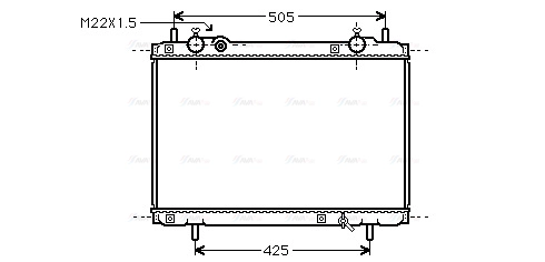 Radiator, engine cooling (FT2185)