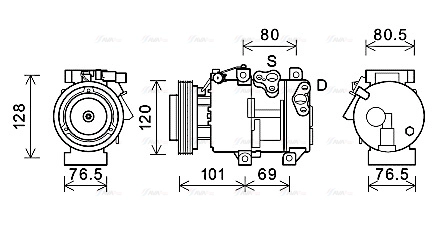 Compressor, air conditioning (KAK218)