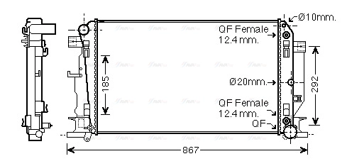 Radiator, engine cooling (MS2403)