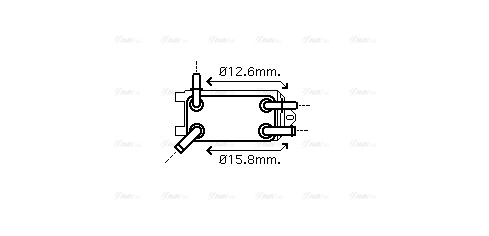 Oil Cooler, automatic transmission (VO3135)