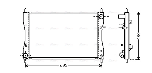 Radiator, engine cooling (MT2174)