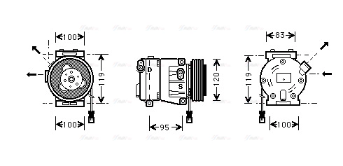 Compressor, air conditioning (FTK050)