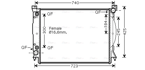 Radiator, engine cooling (AI2246)