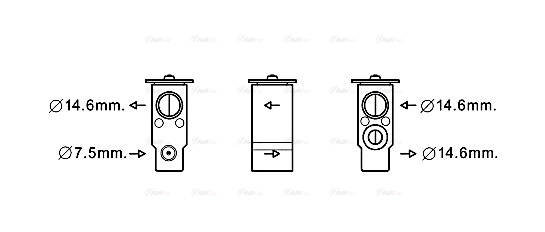 Expansion Valve, air conditioning (HY1397)