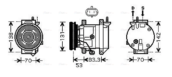 Compressor, air conditioning (DWAK080)
