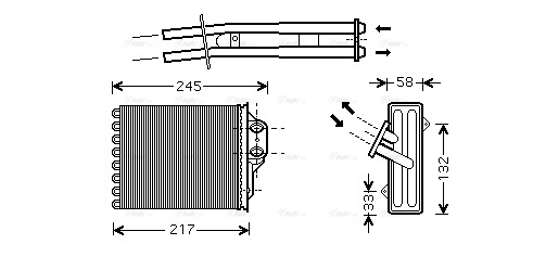 Heat Exchanger, interior heating (FT6304)
