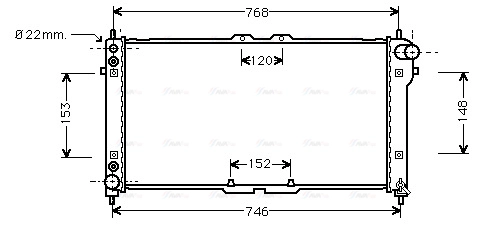 Radiator, engine cooling (MZ2074)