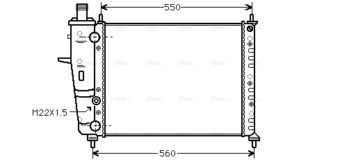 Radiator, engine cooling (FT2160)