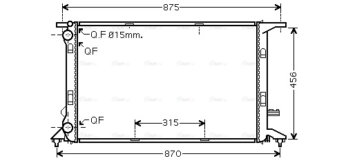 Radiator, engine cooling (AIA2292)