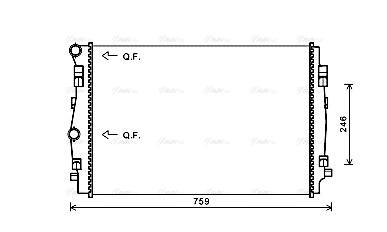 Radiator, engine cooling (VNA2344)
