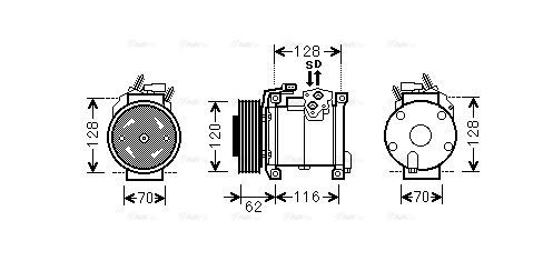 Compressor, air conditioning (CRAK109)