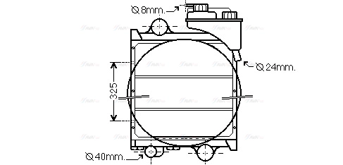 Radiator, engine cooling (RE2092)