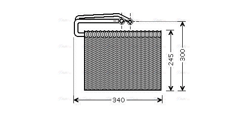Evaporator, air conditioning (OLV399)