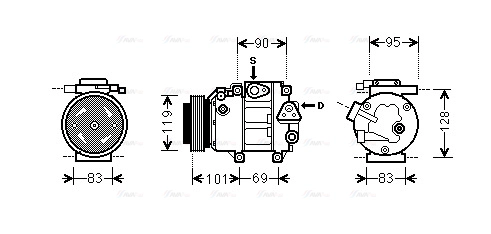 Compressor, air conditioning (HYK237)