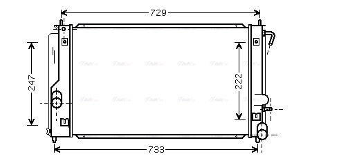 Radiator, engine cooling (TO2296)