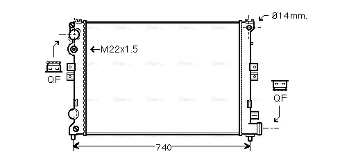 Radiator, engine cooling (CNA2079)