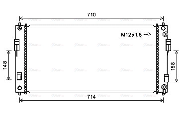 Radiator, engine cooling (DN2391)