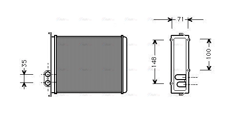 Heat Exchanger, interior heating (VOA6085)