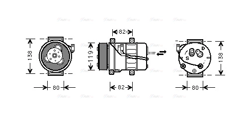 Compressor, air conditioning (VOK054)
