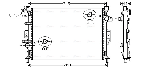 Radiator, engine cooling (FDA2424)