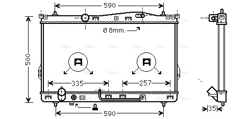Radiator, engine cooling (HY2078)