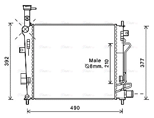 Radiator, engine cooling (KA2190)