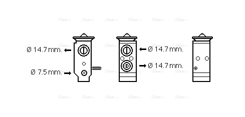 Expansion Valve, air conditioning (HY1292)
