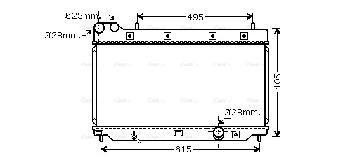 Radiator, engine cooling (HD2206)